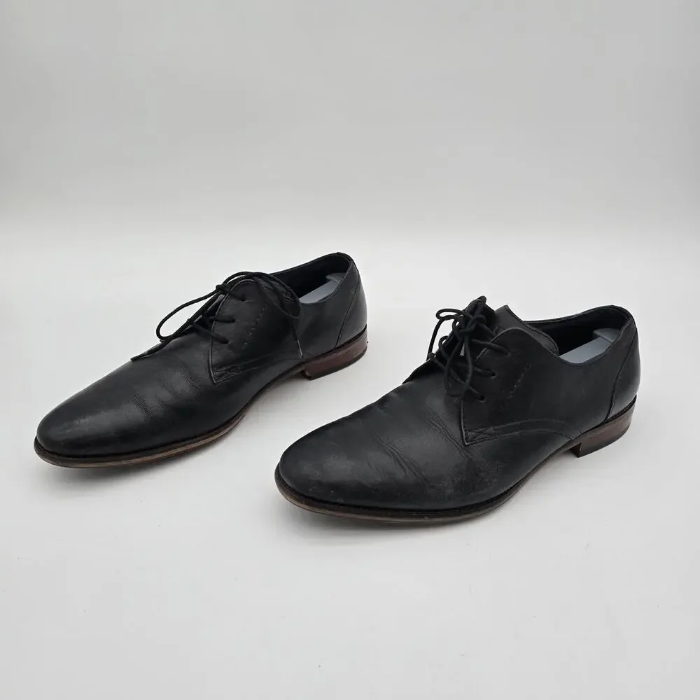 Florsheim Shoes Mens 8 M Black Leather Dress Derby Oxford 14318 001
